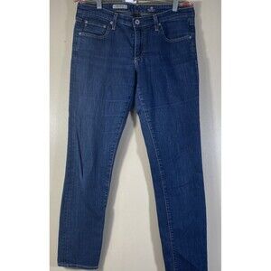 AG Adriano Goldschmied Jeans Womens 30 Blue Denim The Stilt Cigarette Slim Pants